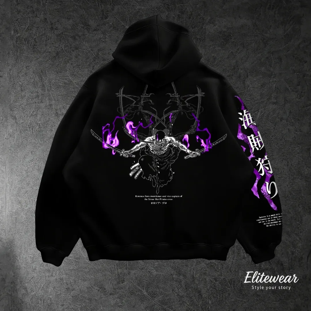 HOODIE OVERSIZE ZORO KING OF HELL