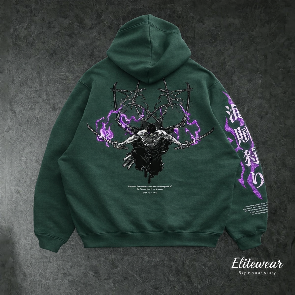 HOODIE OVERSIZE ZORO KING OF HELL