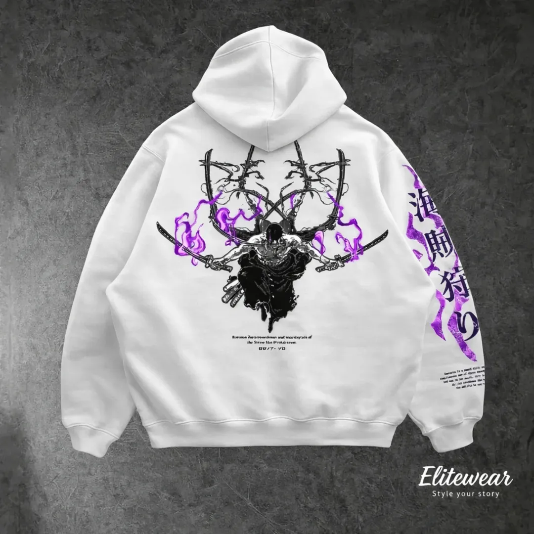 HOODIE OVERSIZE ZORO KING OF HELL