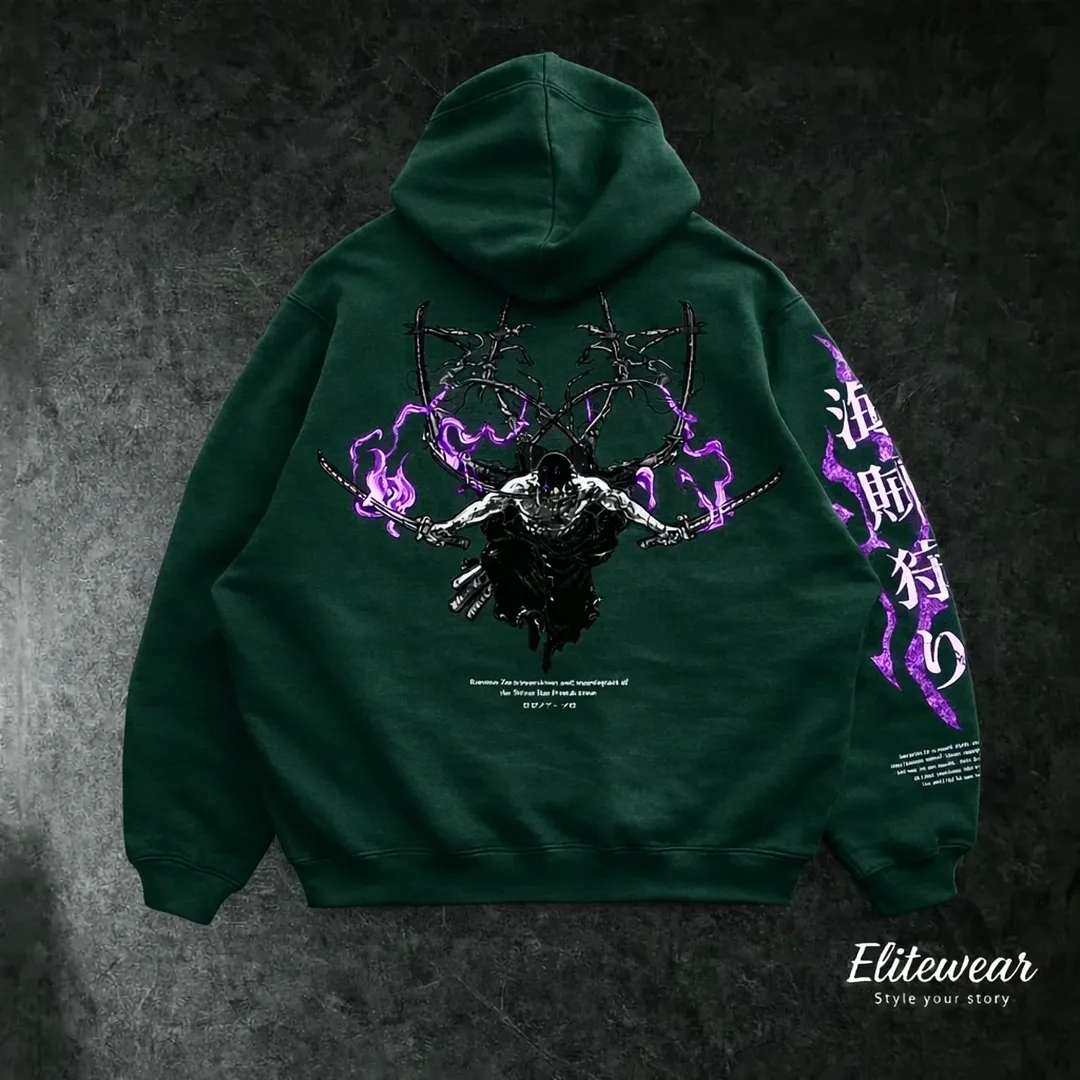 HOODIE OVERSIZE ZORO KING OF HELL