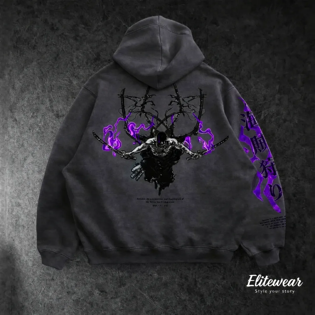 HOODIE OVERSIZE ZORO KING OF HELL